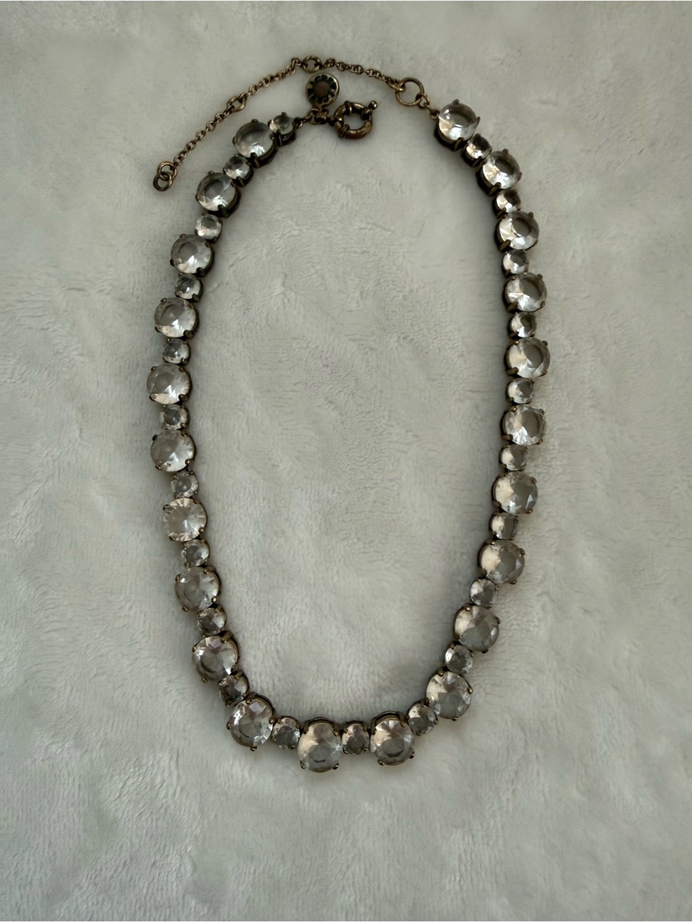 J. Crew Vintage Brûlée Necklace with Alternating Crystals